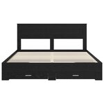 vidaXL Cadre de lit avec tiroir avec tête de lit Bois d'ingénierie