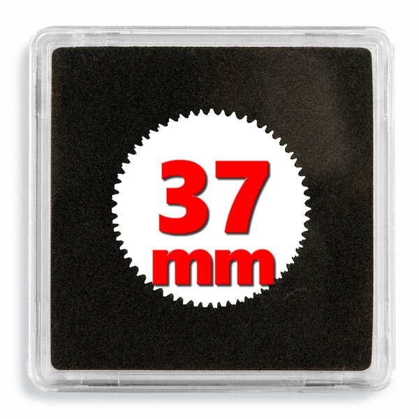Capsules numismatiques carrées Quadrum 37mm. Paquet - 10 capsules