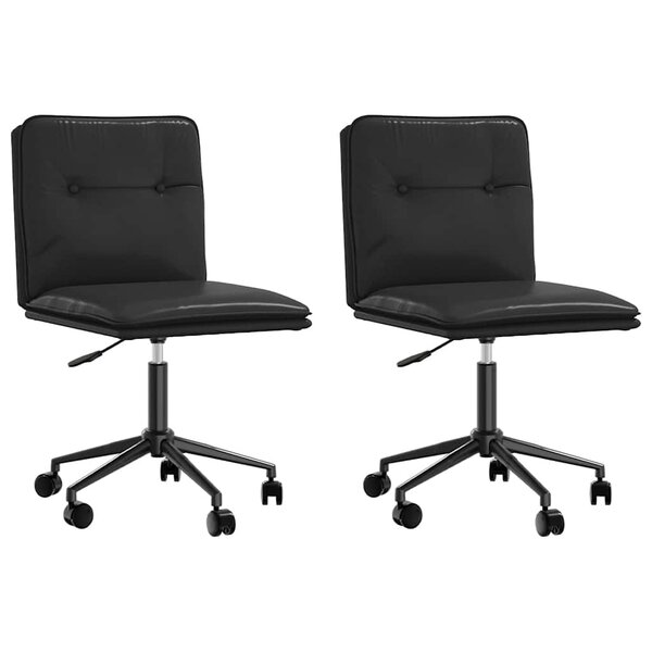 vidaXL Chaises à manger lot de 2 noir similicuir
