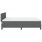 vidaXL Lit à ressorts avec matelas Gris foncé 140x200 cm Tissu