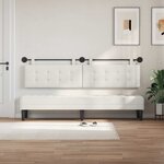 vidaXL Tête de lit suspendue Avec lumière LED Blanc Simili cuir