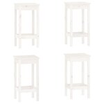 vidaXL Ensemble de bar 5 Pièces Blanc Bois de pin massif