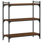 vidaXL Bibliothèque 3 niveaux chêne brun 80x30x86 cm bois d'ingénierie