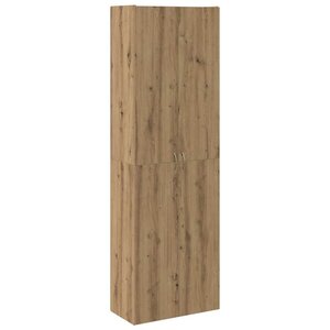 vidaXL Buffet haut chêne artisanal 60x32x190 cm bois d'ingénierie