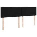 vidaXL Sommier à lattes de lit avec matelas Noir 140x190 cm Tissu