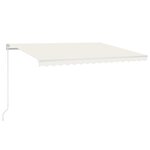 vidaXL Auvent manuel rétractable 400x350 cm Crème