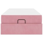 vidaXL Cadre de lit avec matelas Rose 100 x 200 cm Velours