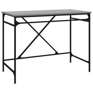 vidaXL Bureau sonoma gris 100x50x75 cm bois d'ingénierie et fer