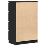 vidaXL Buffet Noir 60x35x98 5 cm Bois d'ingénierie