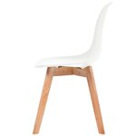 vidaXL Chaises à manger lot de 4 Blanc Plastique