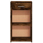 vidaXL Tables de chevet 2 Pièces chêne fumé 35x34x65 cm bois ingénierie