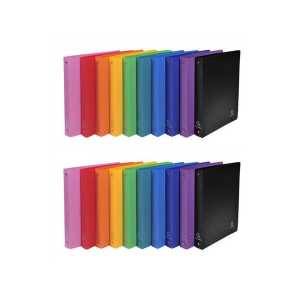 Classeur polypropylène 7/10eme A4+ 30mm Dos 40mm OPAQUE Coloris Aléatoire x 20 EXACOMPTA