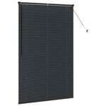 vidaXL Store de Fenêtre avec des rideaux Autre Noir 120 x 175 cm Aluminium