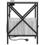 vidaXL Cabinet de chevet avec tiroir Gris Sonoma 41 5 x 40 5 x 55 cm