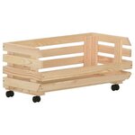 vidaXL Chariot à légumes 77x30x80 cm Bois de pin solide