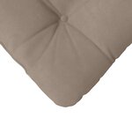 vidaXL Coussins de siège 4 Pièces Taupe 45 x 45 cm Tissu en microfibre
