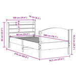 vidaXL Cadre de lit sans matelas 90x200 cm bois de pin massif