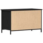 Meuble TV vidaXL en chêne noir 80x40x50 cm en bois d'ingénierie et acier
