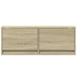 vidaXL Meuble TV mural avec lumières LED chêne sonoma 100x31x35 cm