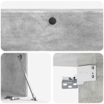 vidaXL Meuble TV mural 98 x 31 x 30 cm Gris béton Bois d'ingénierie
