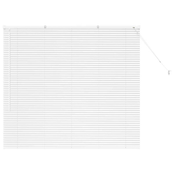 vidaXL Store de Fenêtre avec des rideaux Blanc Aluminium