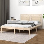 vidaXL Cadre de lit sans matelas 140x200 cm bois massif