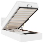 VidaXL Lit ottoman avec matelas blanc 90x190 cm similicuir