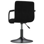 vidaXL Chaises pivotantes à manger lot de 2 noir velours