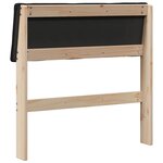 vidaXL Tête de lit capitonnée Noir 75 cm Pin massif