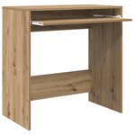 vidaXL Bureau d'ordinateur Chêne artisan Bois d'ingénierie Standard