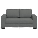 vidaXL Canapé à 2 places gris foncé 120 cm tissu