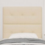 vidaXL Tête de lit LED avec bandes LED Crème 100 cm tissu