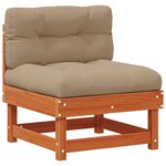 vidaXL Ensemble de salon de jardin 8 Pièces Brun cire Bois de pin massif
