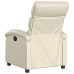 vidaXL Fauteuil inclinable en similicuir crème