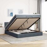VidaXL Cadre de lit ottoman avec matelas gris foncé 180x200 cm velours