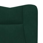 vidaXL fauteuil Vert foncé 63 x 67 x 94 cm Velours