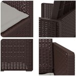 vidaXL Chaises de jardin salle à manger 2 Pièces Marron et gris clair PP