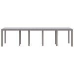 vidaXL Table de Jardin Gris Clair 300x100x73 cm Poly Rattan