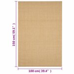 vidaXL Tapis Sisal naturel 100x150 cm