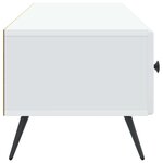 vidaXL Meuble TV Blanc 147 x 34 5 x 30 cm Bois d'ingénierie