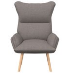 Fauteuil relaxant en tissu taupe vidaXL