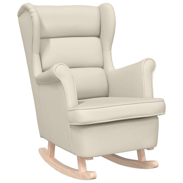 vidaXL Chaise à bascule blanc 74x90x102 cm lin