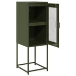 vidaXL Buffet vert olive 36x39x107 cm acier laminé à froid
