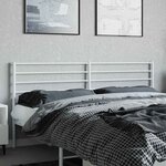 vidaXL Tête de lit métal blanc 200 cm