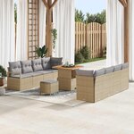 vidaXL Ensemble de canapé de jardin avec coussin Beige et Gris clair