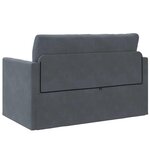 vidaXL Canapé-Lit Gris foncé 124 x 204 x 61 cm Velours