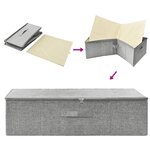 vidaXL Boîte de rangement Tissu 70x40x18 cm Gris