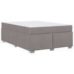 vidaXL Cadre de lit Taupe 160 x 200 cm tissu