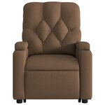 vidaXL Fauteuil inclinable de massage électrique Marron Tissu