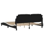 vidaXL Cadre de lit sans matelas noir et blanc 180x200 cm similicuir